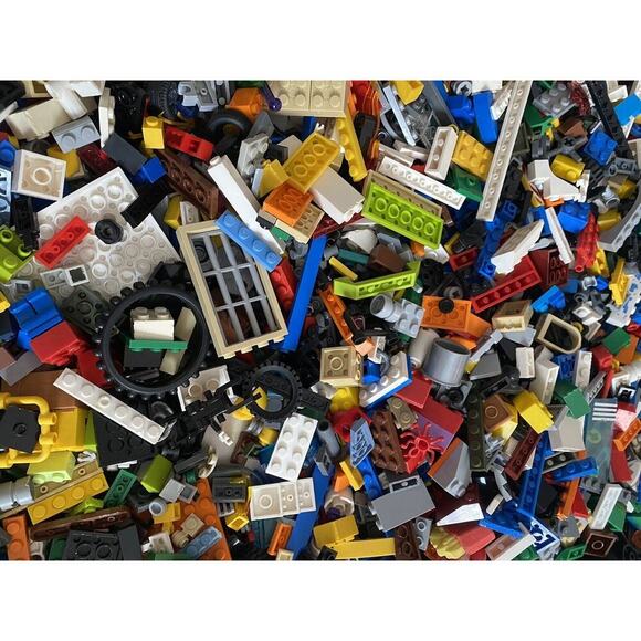 LEGOS Huge Lot Mixed UNSEARCHED 9.5+ lbs Bricks Plates Wheels MIni Figures Figs - Picture 16 of 16